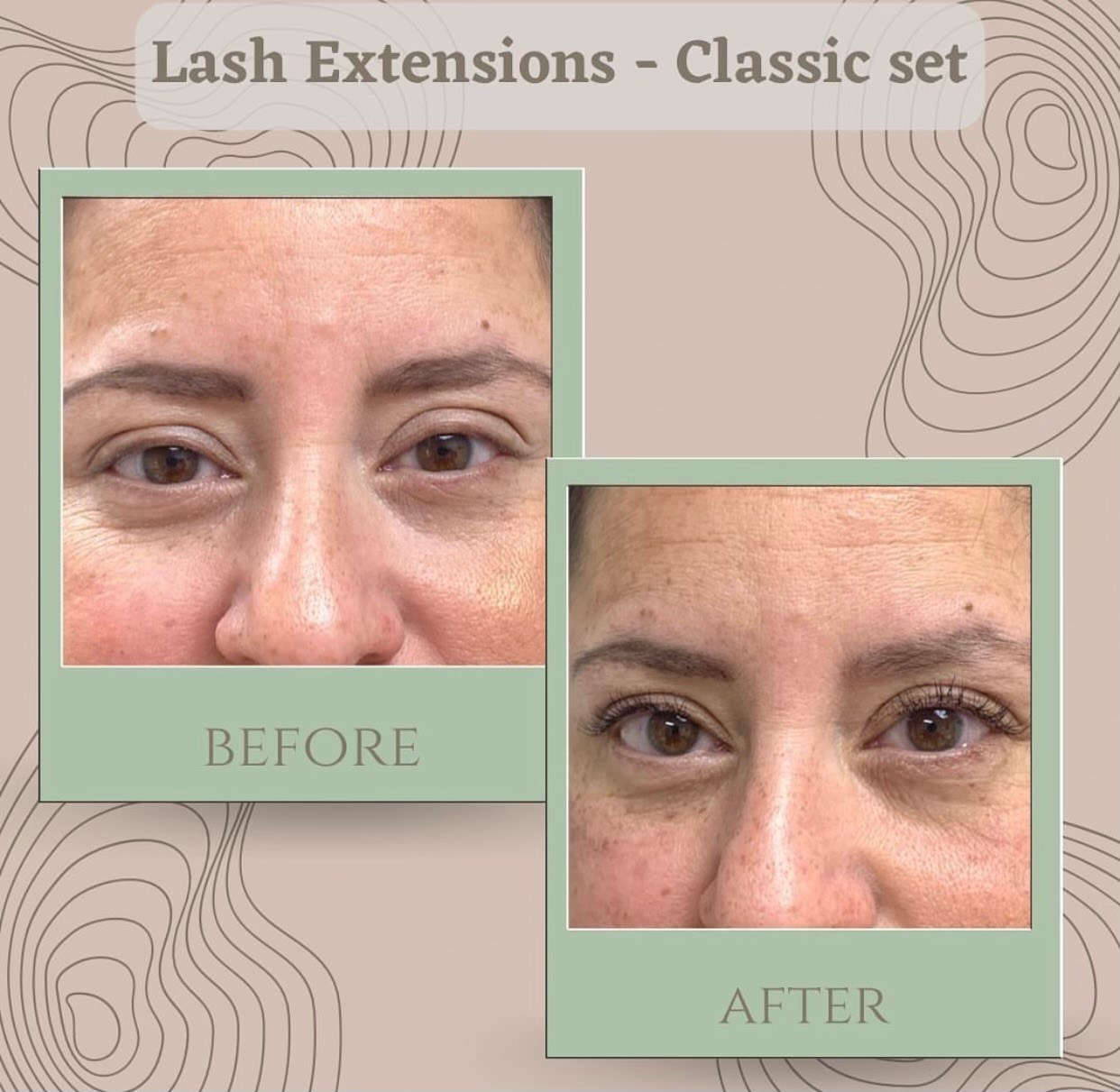 Lash Extensions Classic Set Before And After